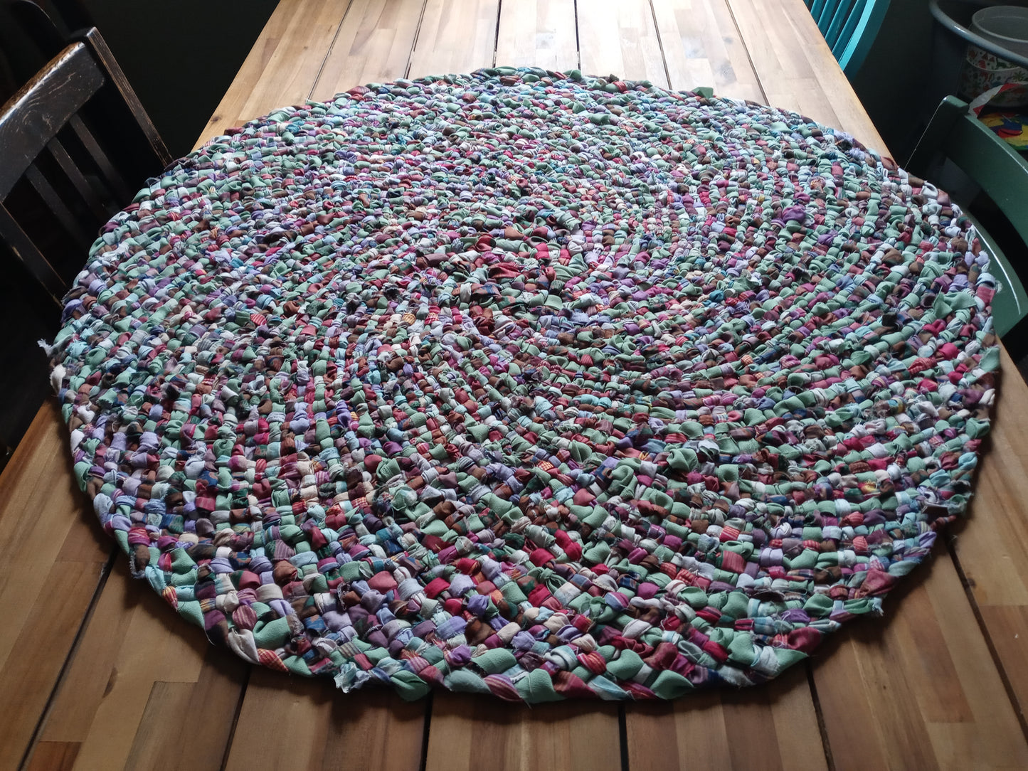 3 ft hand braided round rug