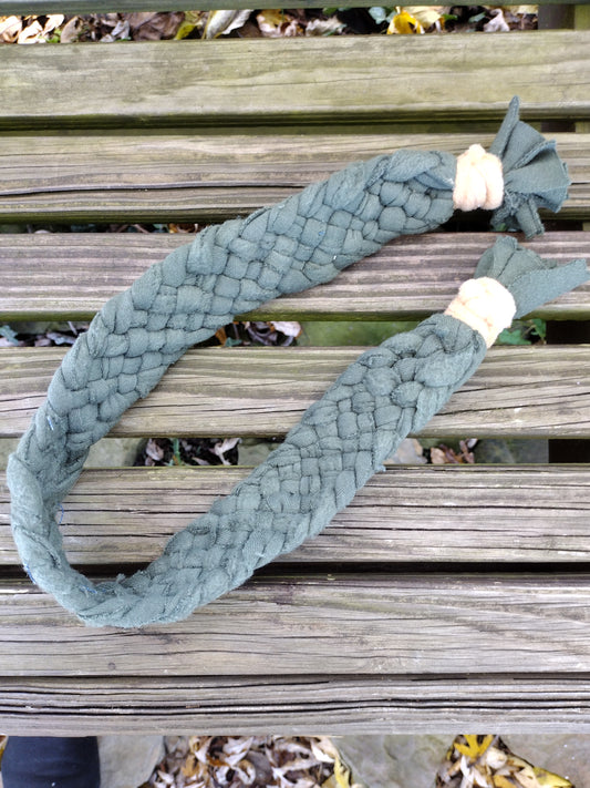 Hand Braided Strap Pet Tug Toy - Long